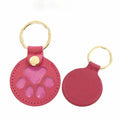 Cat Dog Claw Pet Hair Storage Bag Puppy PU Leather Pet Hair Keychain DIY Handmade Memorial Dogs Paw Pendant Hanging Accessory Zpaxo StyleB Rose Red