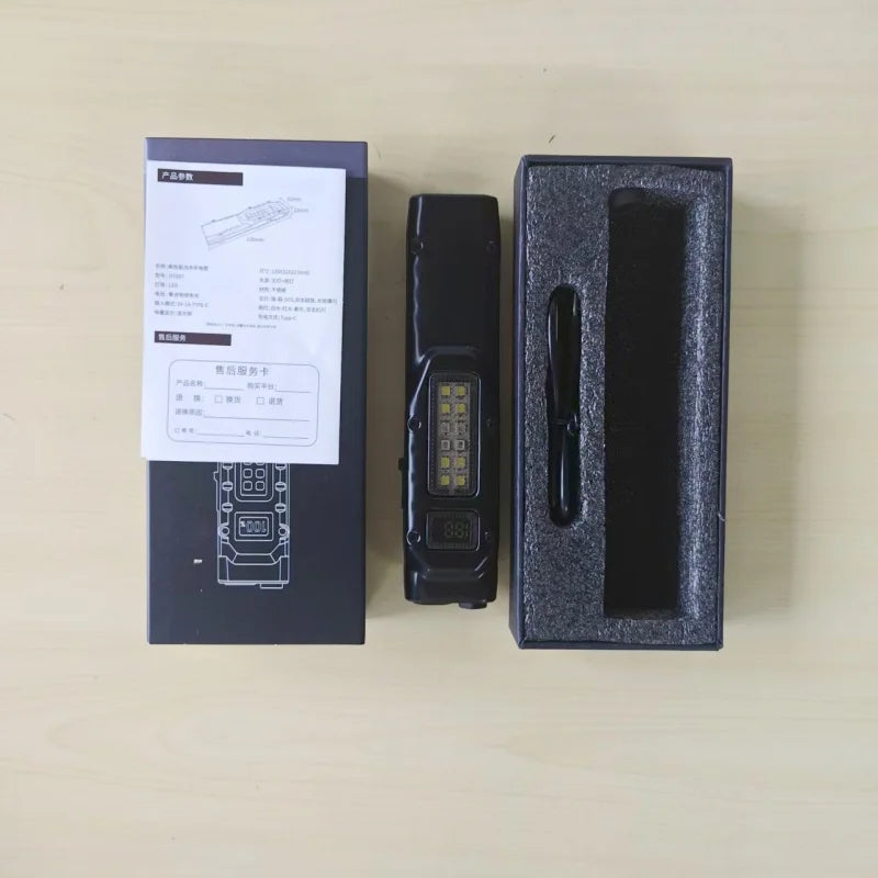 SHINEKNOT Tactical EDC Flashlight 1300LM Magnetic Side Light