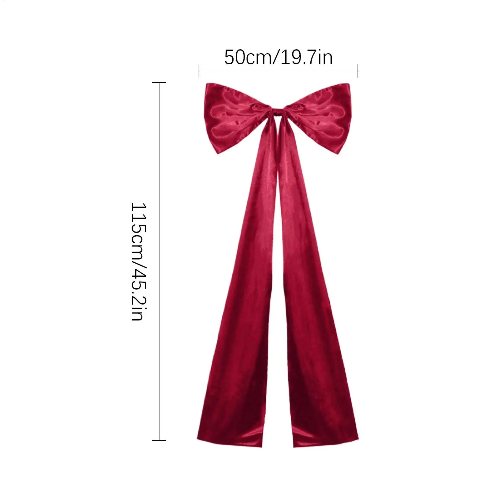 Red Bows Large Holiday Ornament Tie Christmas Velvet Kitchen Outdoor