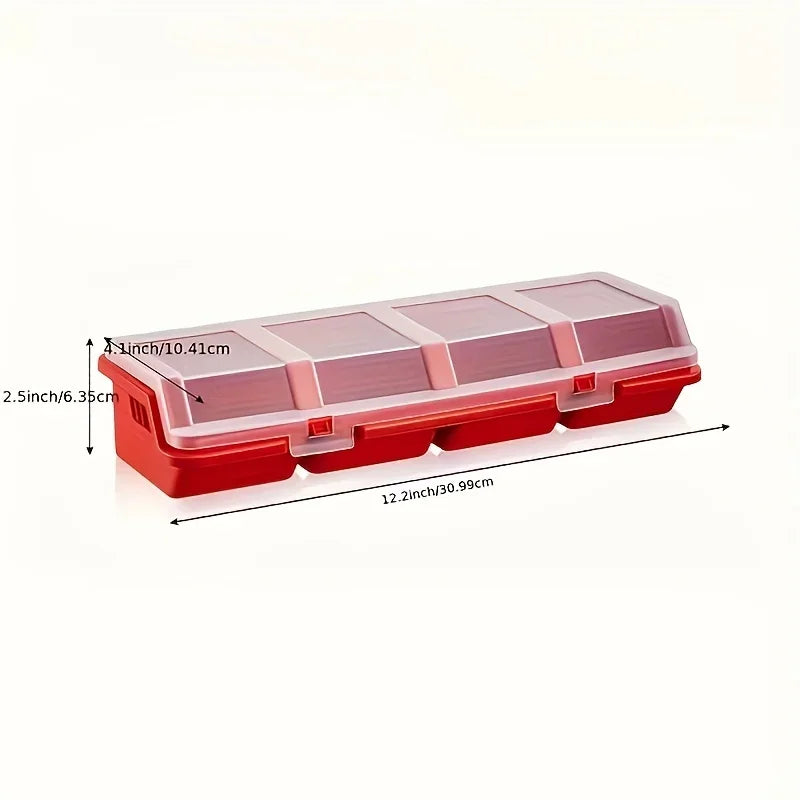 1Pc Multi-Compartment Organizer Box For Screws & Small Parts - Durable Plastic Hardware And Jewelry Storage Case Zpaxo 1pcs