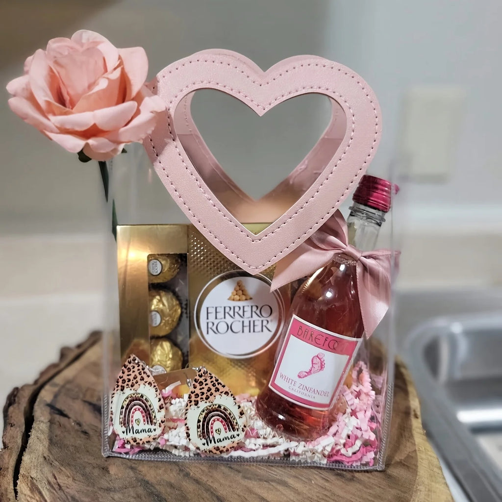 Heart-Shaped Handle Gift Bags | Holiday Tote Bags 6/12/24 Pack