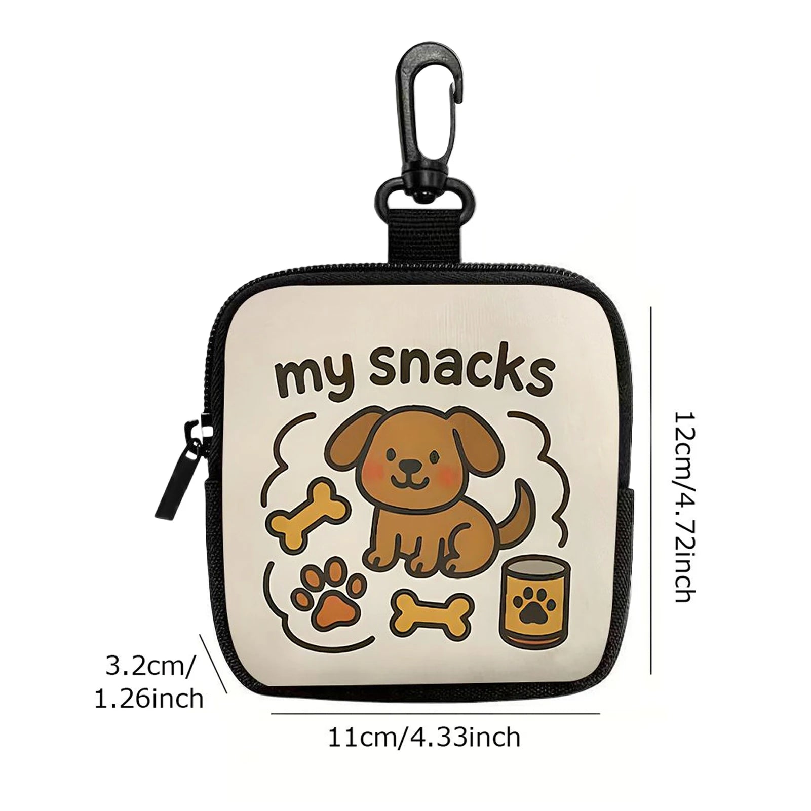 Dog Training Treat Bag Multi-functional pet bag Leakproof Portable Pet treats bag Train Snack Reward Waist Bag Pet supplies Zpaxo White 1PC