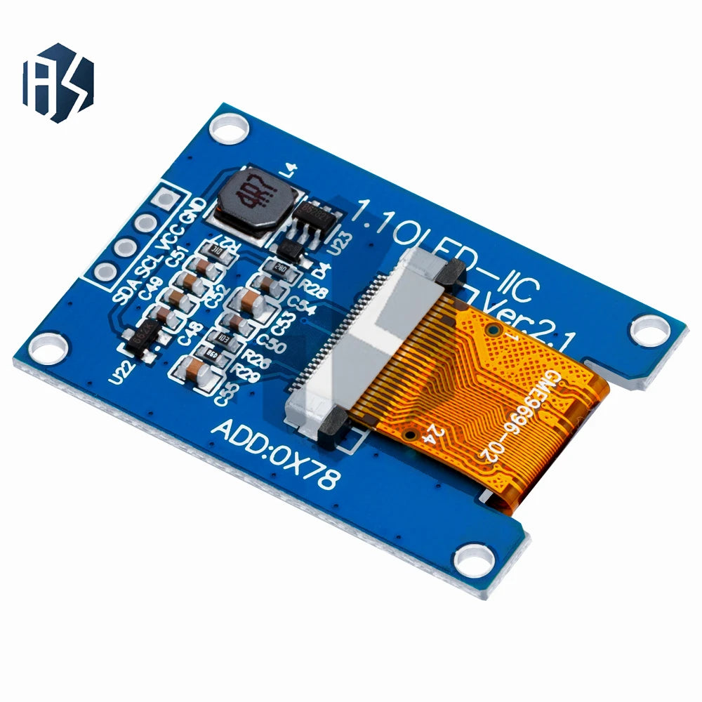 SH1107 OLED Display Module 96x96 SPI 4PIN 7PIN White Vertical Screen Zpaxo