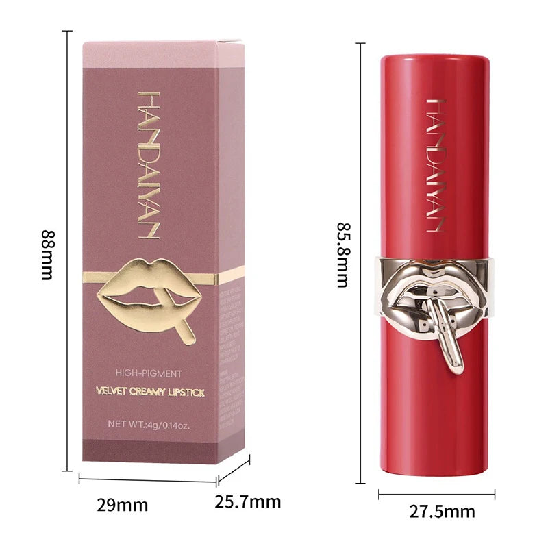 HANDAIYAN Matte Lipstick Waterproof Lasting Non-Stick Cup Lip Stain Classic High Pigment Lipstick Velvet Lip Cosmetics Makeup Zpaxo