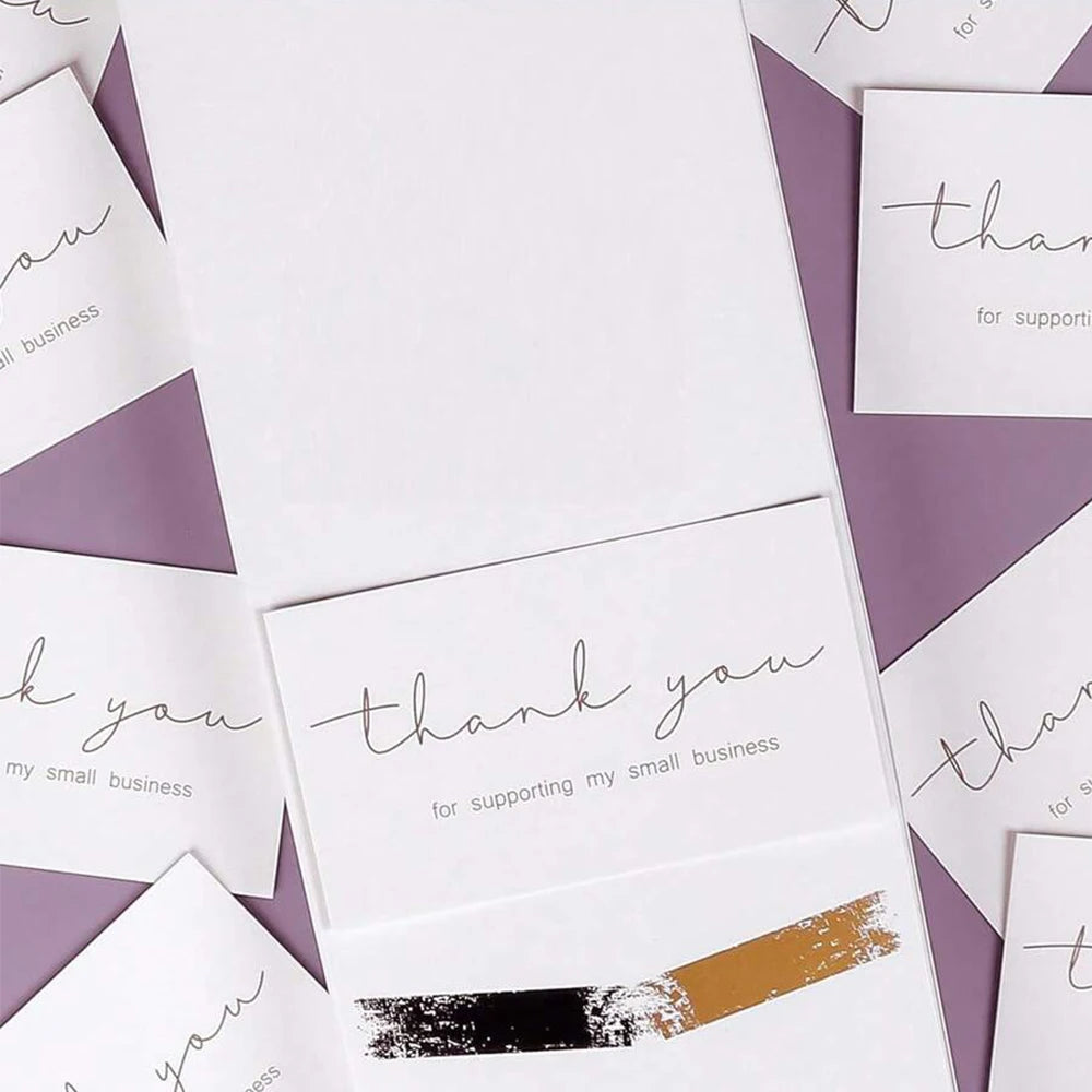 50/100Pcs Thank You Cards For Supporting My Small Business Cards Bulk Customer Appreciation Card Packaging Supplies Zpaxo