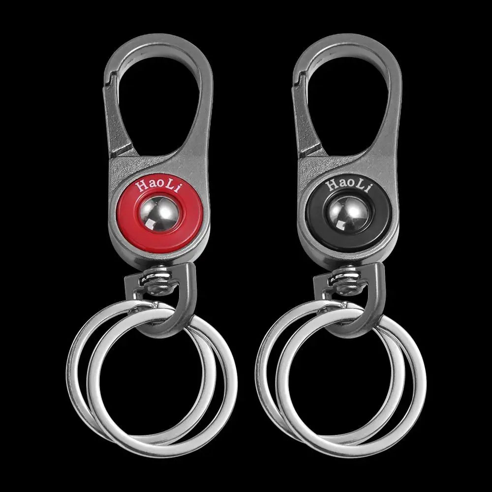 Zinc Alloy Titanium Carabiner Key Clip Polishing Business Style Titanium Car Keychain Comfortable Grip CNC Processing Zpaxo
