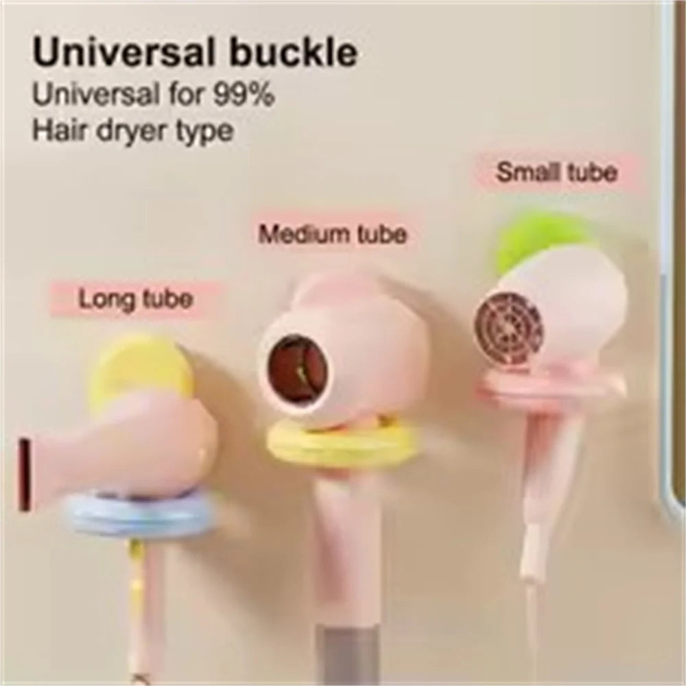 Wall-Mounted Hair Dryer Shelf – Punch-Free Bathroom Organizer Bathroom Shelf Organizer Zpaxo
