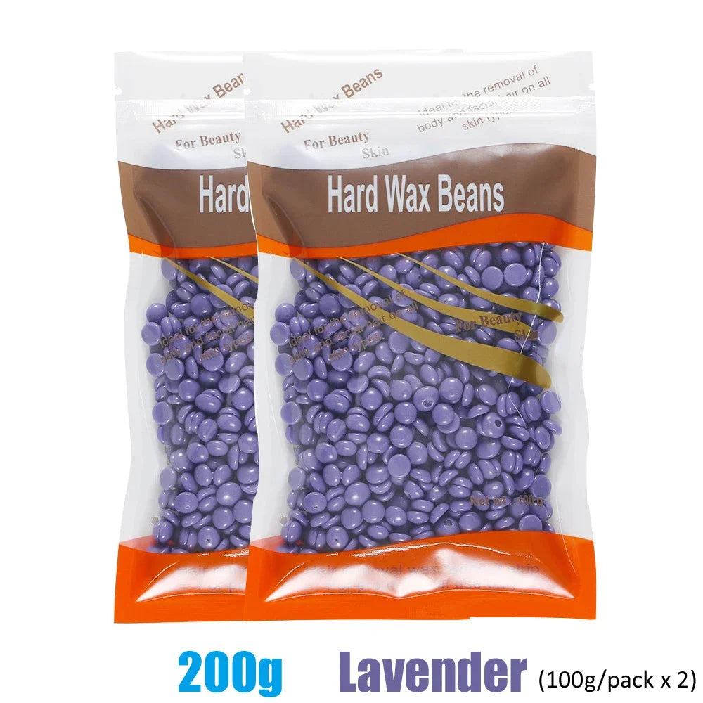 200ML Wax Heater Machine For Hair Removal Wax-Melting Pot Body Hair Remove With Packaging Box Waxing Kit Hair Removal Machine Zpaxo 200g-Lavender