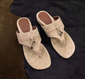 2025 Summer New Fashion Versatile Flat Toe Flip-flops Women's Outdoor Holiday Beach Shoes Casual Sandals Zpaxo 39 Khaki