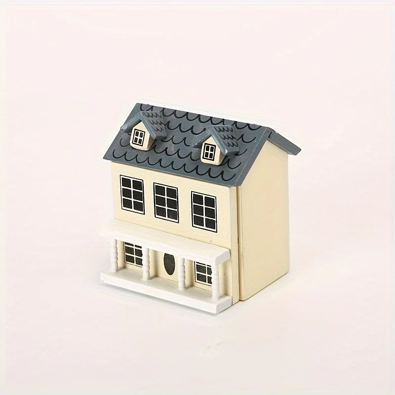 Mini Furniture Pink Blue Wall Grey Cute Pocket Villa Small House Zpaxo beige