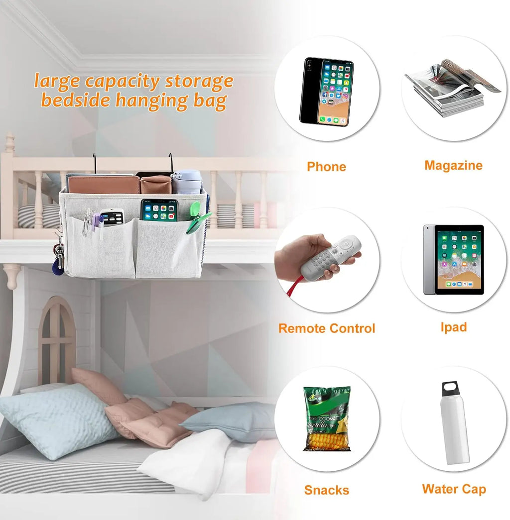 Wall-Mounted Hanging Storage Basket | Dorm & Bedside Organizer