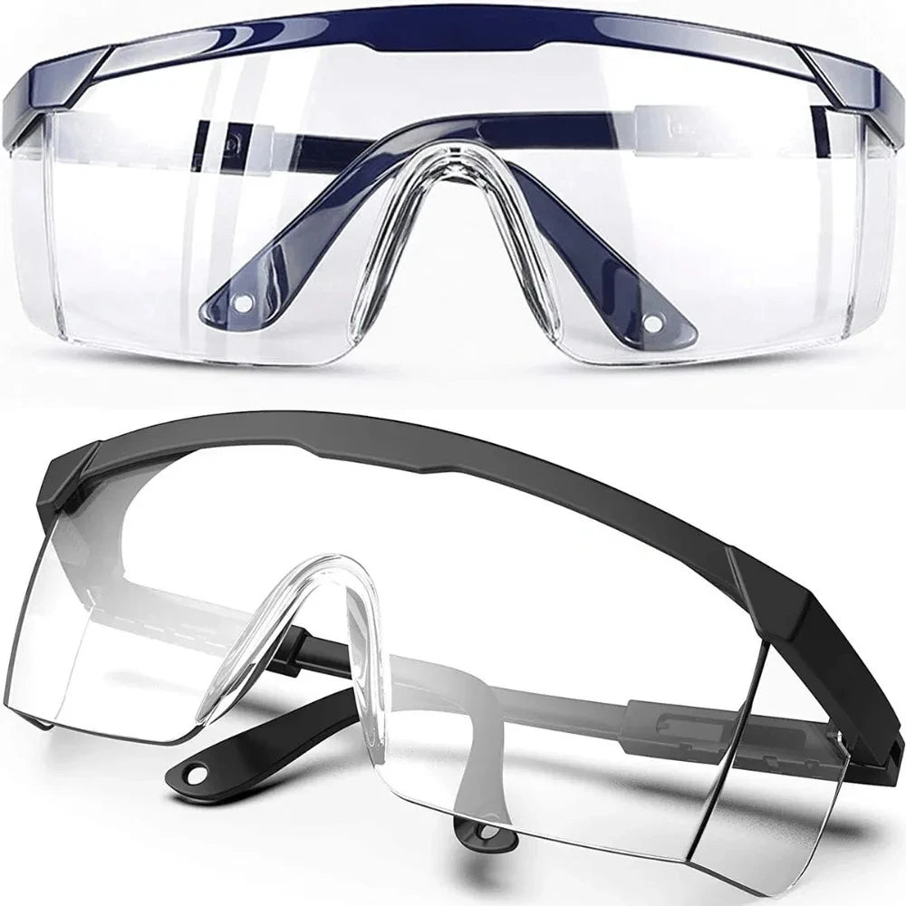 Clear Work Goggles Adjustable Straps Lightweight Anti-fog UV Blocking