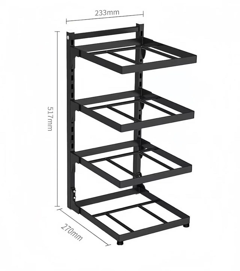Kitchen Sink Storage Rack Multi-Layer Cooker Storage Rack For Home Stovetop Cabinets Adjustable Pot Rack Zpaxo