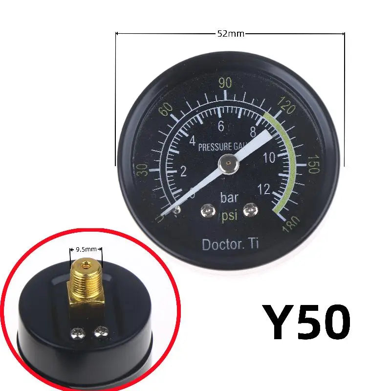 1Pcs 0-25Bar 0-10Bar 0-12Bar Hydraulic Fluid Measuring Instrument Air Compressor Pressure Gauge DIY Accessories Zpaxo A2