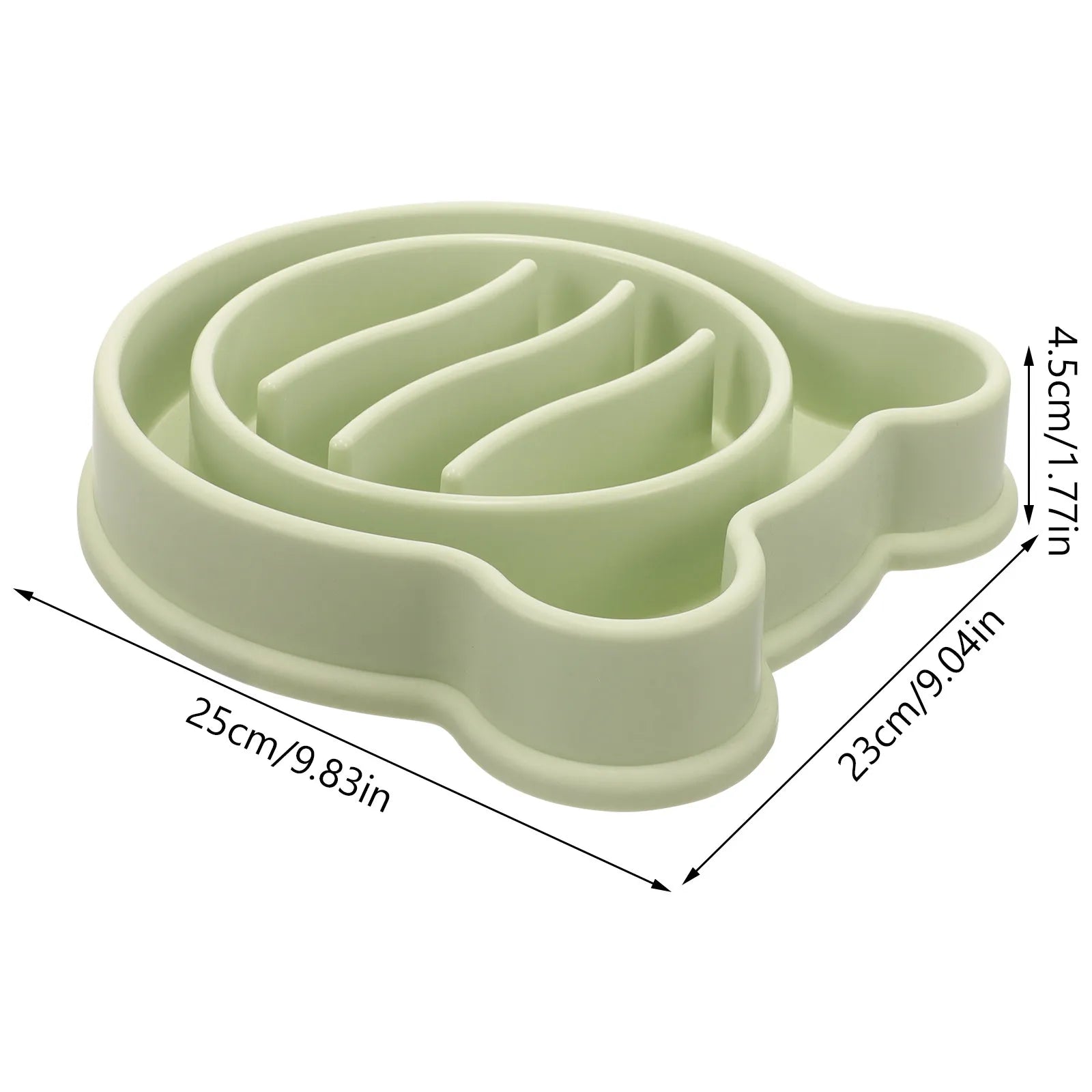 Dog Slow Feeder Bowl Pet Eating Reusable PP Material Sturdy Design