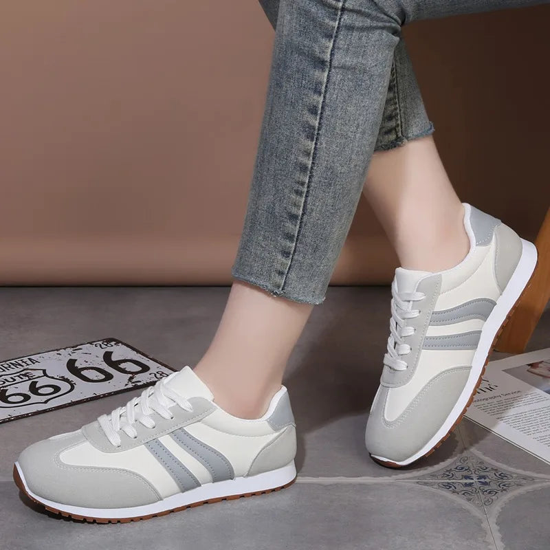 Fashionable Women's Comfortable Flat Casual Spring Autumn Shoes Women Zpaxo GRAY 42