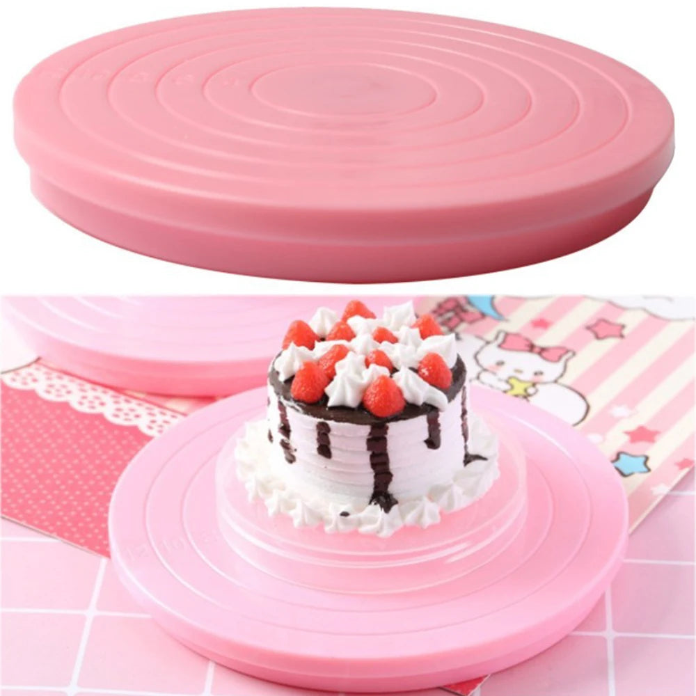 Mini Cake Turntable 360 Degree Revolving Cookie Fondant Platform Turntable Cake Decorating Baking Accessories Zpaxo