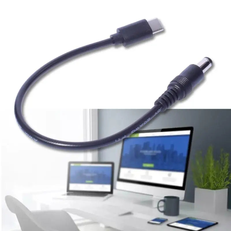 652F Versatile Tablet Charging Cable, Type C to DC5.5X2.1mm Male Cable Zpaxo