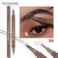 2 Forks Eyebrow Pencil Dual-Ended Artist Ultra-Fine Waterproof & Sweatproof, Natural 3D Wild Brow Look, Zpaxo 05