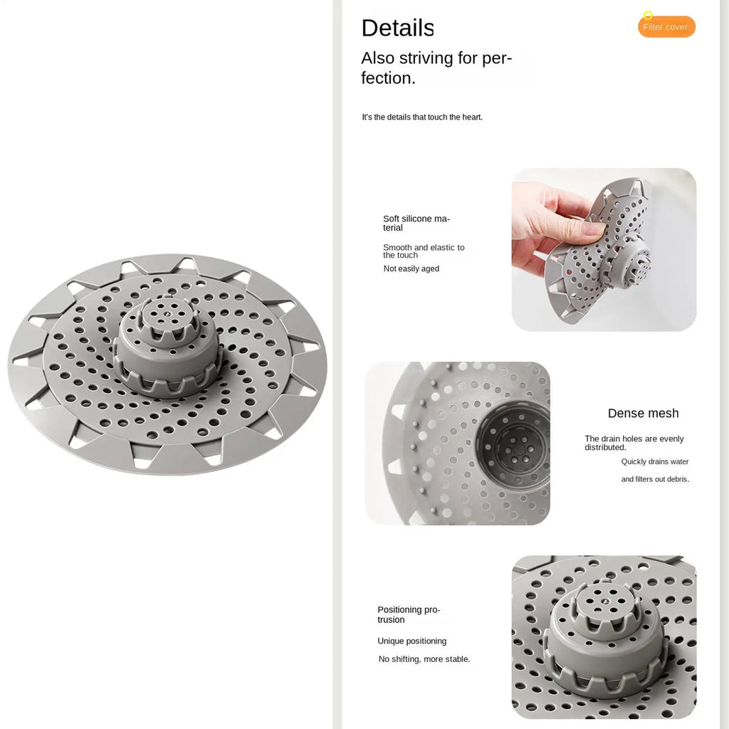 1PC Bathroom Hair Catcher Stopper Shower Floor Drain Cover Filter Deodorant Anti-clogging Kitchen Sink Plug Drain Strainer Zpaxo