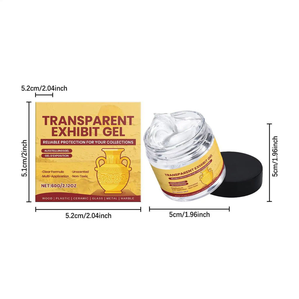60g Museum Gel Clear Removable Museum Paste Putty Wax Removable Reusable No Residues Clear Adhesive Exhibits Putty Clear Gel Zpaxo