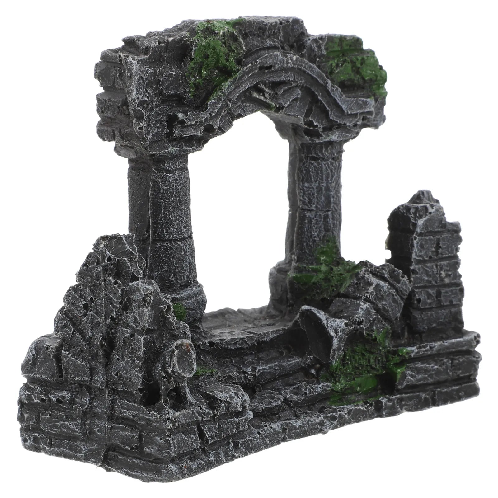 Two-columns Roman Column Aquarium Decor Resin Artificial Castle Fish