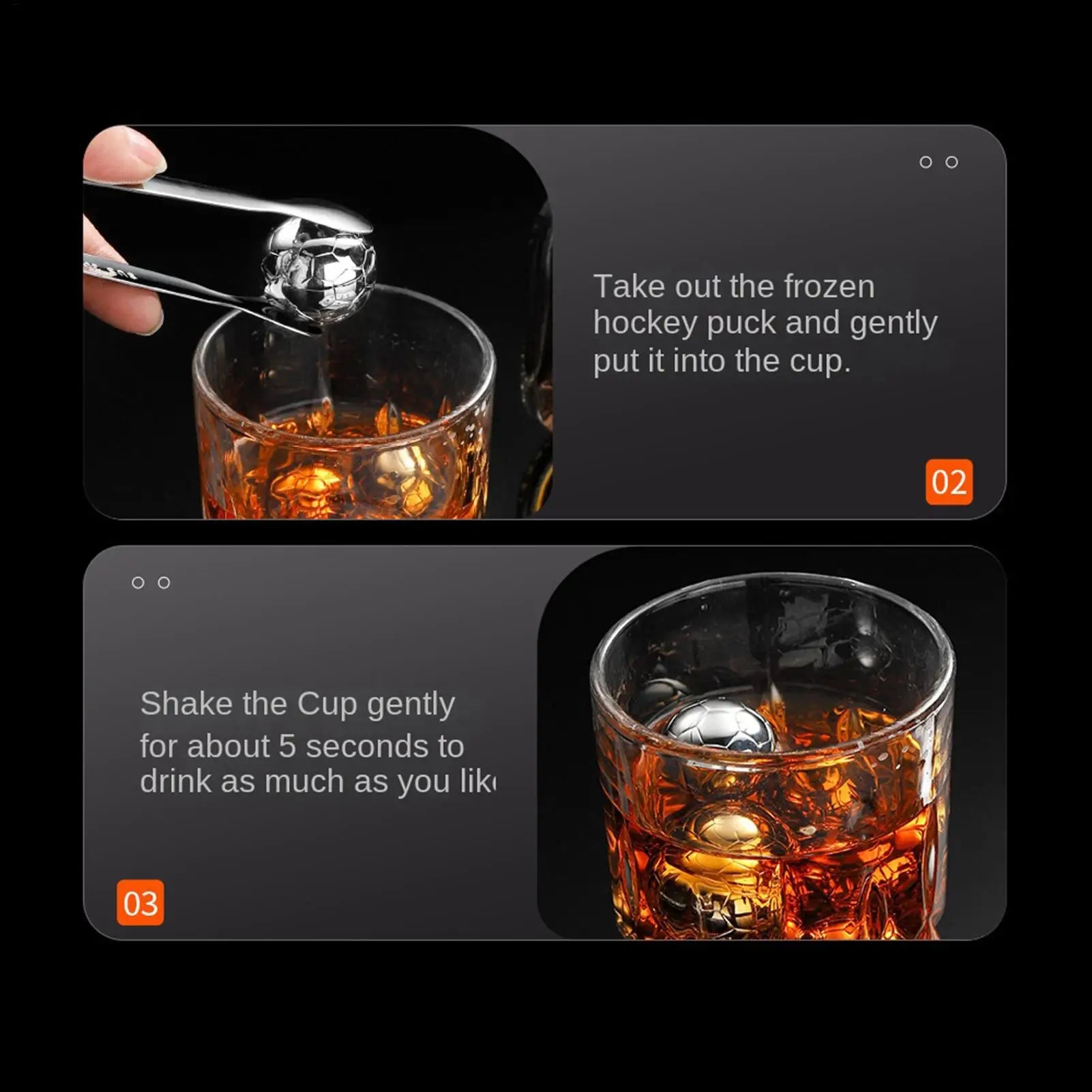 Football Metal Ice Cubes Reusable Whiskey Stones Chilling Rocks Bar