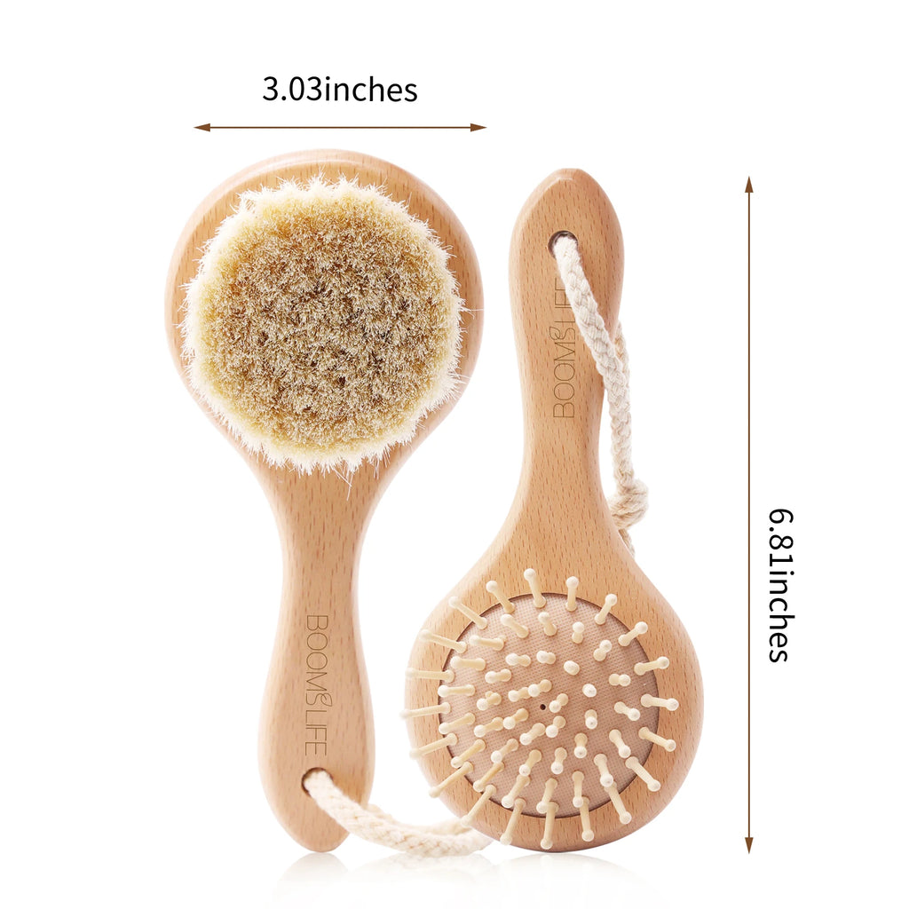 Face Cleansing Brush Face Cleansing Brush For Deep Pore Cleansing Face Professional Fiber Exfoliating Wood Handle Brush Zpaxo