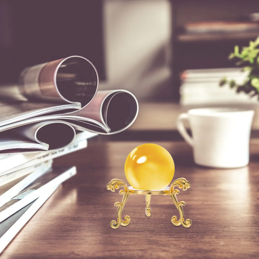 Premium Metal Crystal Ball Stand Sleek Alloy Display Rack Spheres