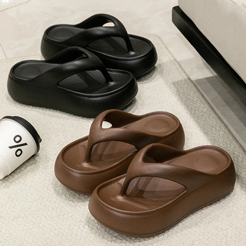 Summer Thick Bottom EVA Flip Flops Women Non Slip Platform Sandals