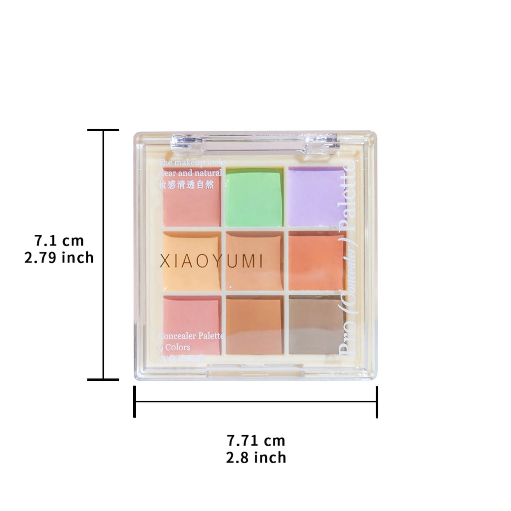 9-color Concealer palette - Full coverage - corrects spots, prevents sweating, acne, dark circles, and facilitates touch-ups Zpaxo