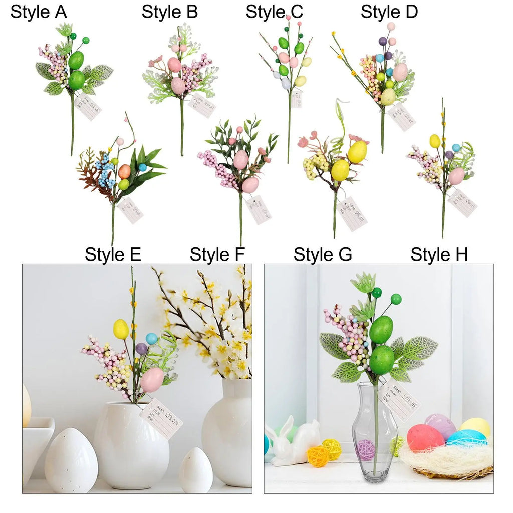 Easter Decoration Egg Tree Branch Decorative Branches Easter Egg Stems for Vase Home Party Easter Celebration Decoration Zpaxo