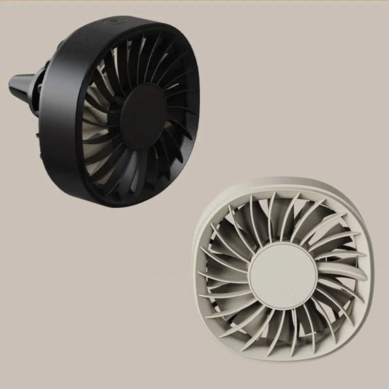 USB Car Vent Fan – 3-Speed Adjustable with LED Light