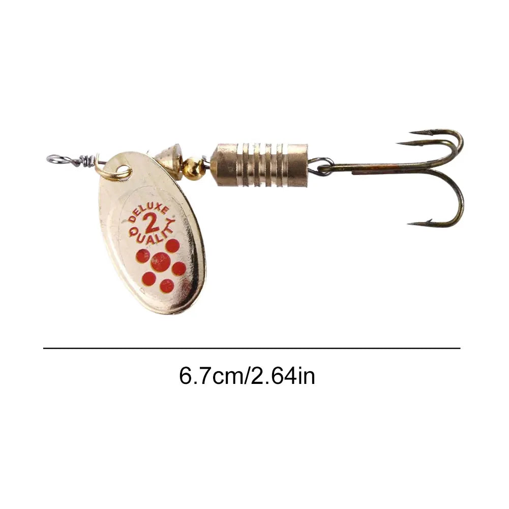 Metal Spoon Spinner Fishing Lure Treble Hook Spoonbait Crankbaits