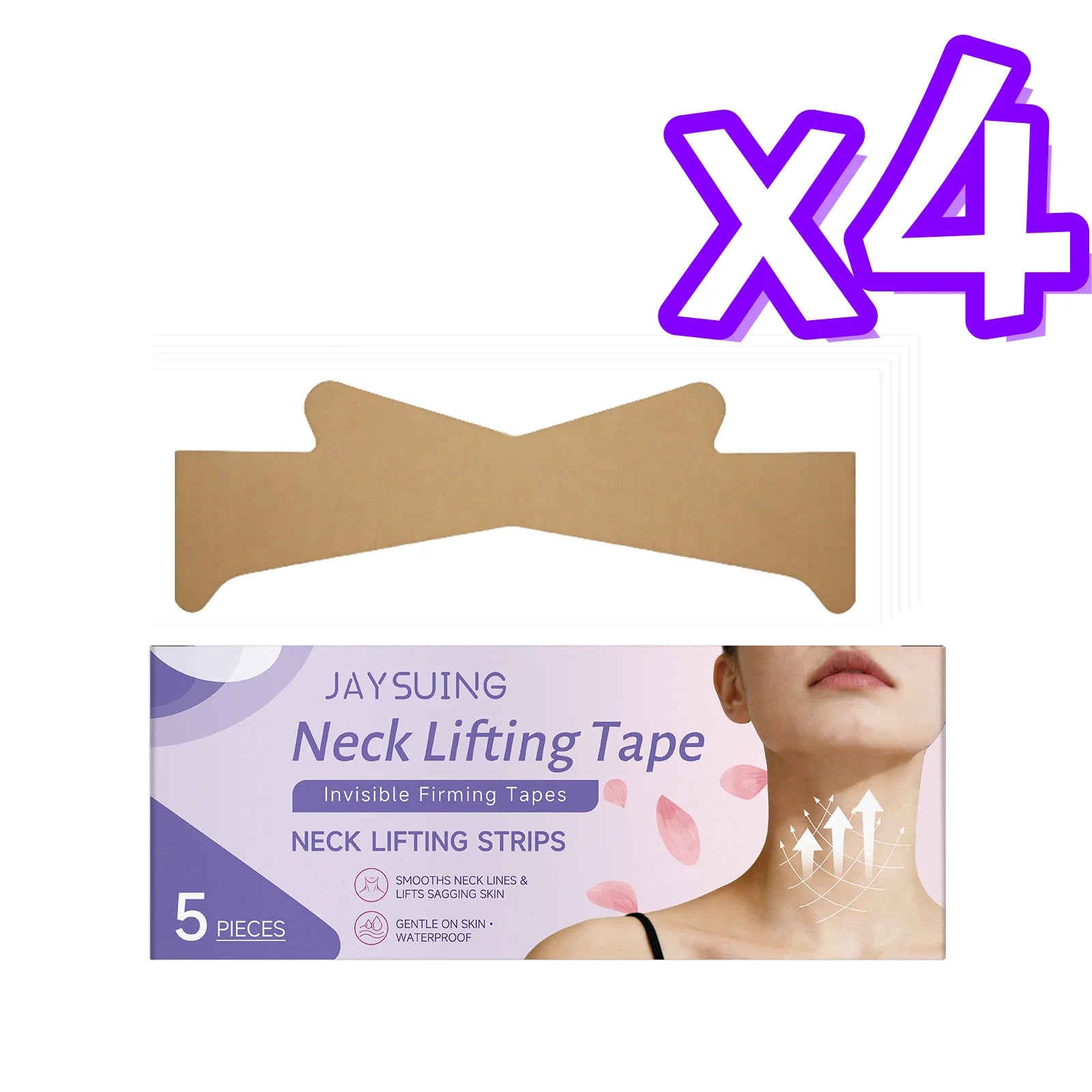 Jaysuing Collagen Neck Mask – Firming Anti-Wrinkle Patches 5pc Neck Firming Mask Zpaxo 5pcs Boxed x 4