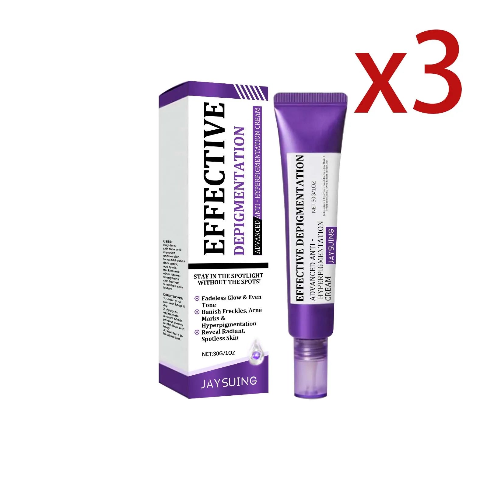 Jaysuing Retinol Moisturizing Cream – Brighten & Even Skin Tone Retinol Face Cream Zpaxo 3x30g 30g