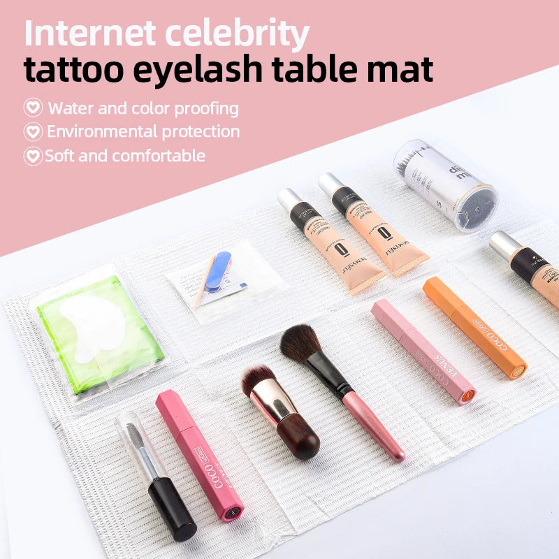 20 50 Disposable Tattoo Clean Pad Nail Art Table Mat Foldable Covers