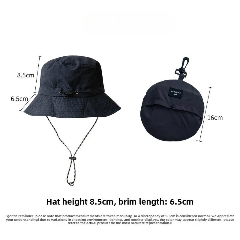Outdoor fisherman hat with storage basin hat thin waterproof quick drying mountain hat men's sun shading and sun protection hat Zpaxo