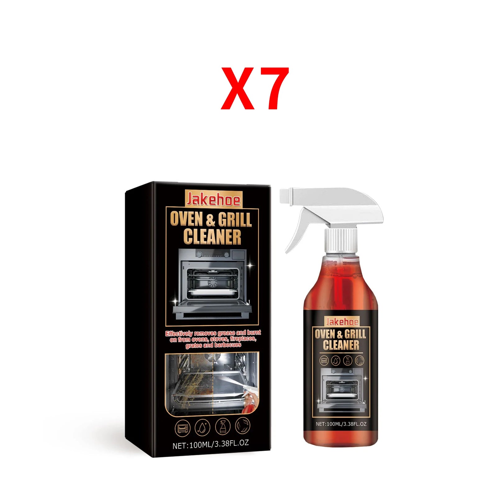 JAKEHOE Oven & Stove Foam Cleaner – Cuts Grease & Grime Fast Oven Foam Cleaner Zpaxo 700ml boxed