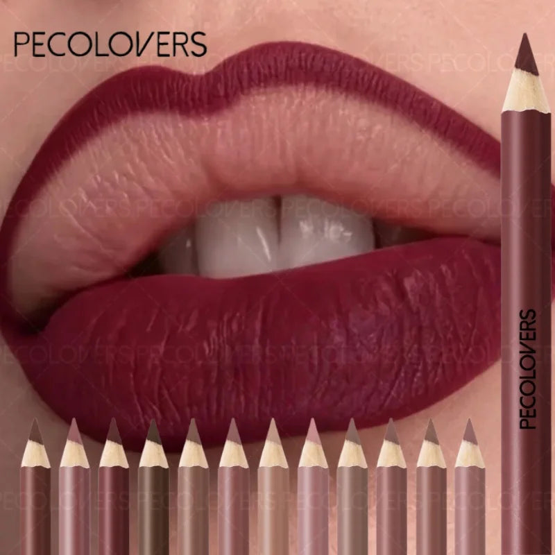 Matte Lip Liner Long-lasting Brown Purple Pink Series Waterproof Zpaxo