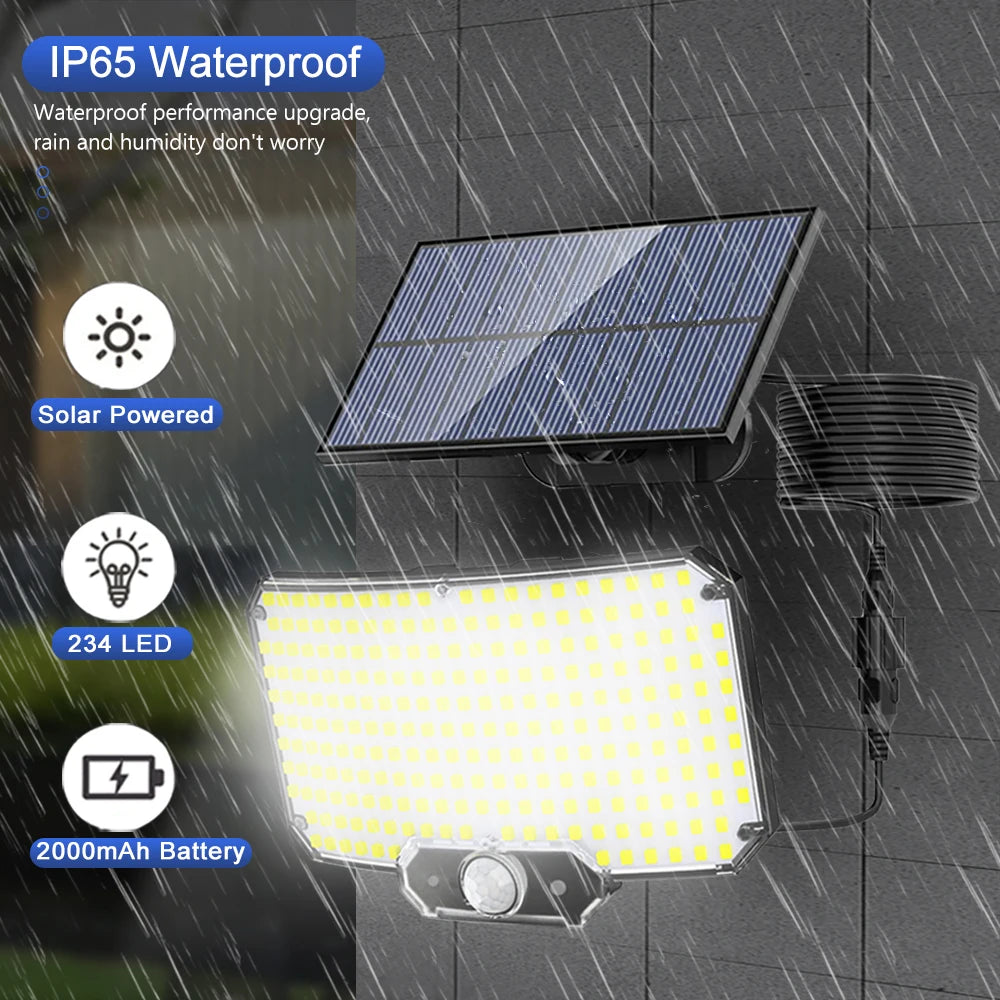 Solar Flood Lights Outdoor 106/318 LED Solar Motion Lights Remote Solar Security Lights Wall Lights Waterproof 3 Modes Garden Zpaxo