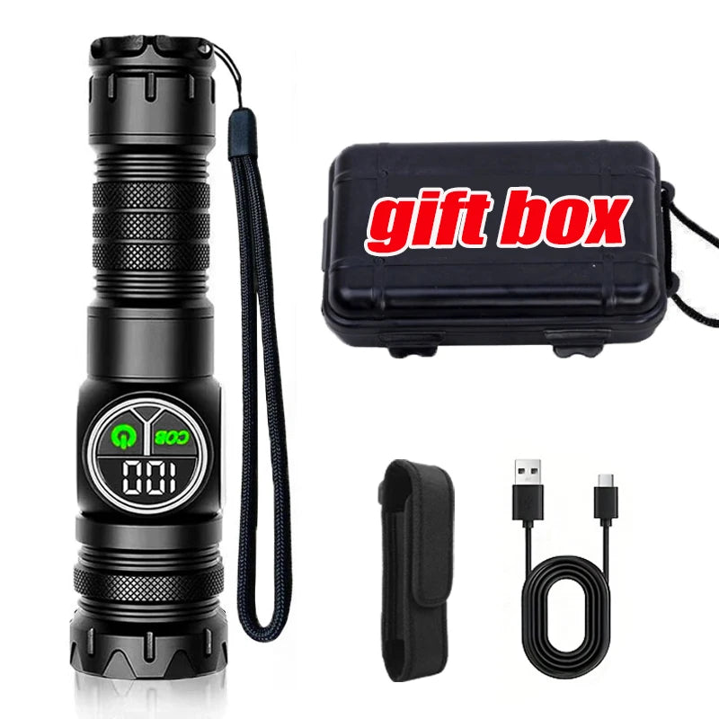 Mikenoon Rechargeable LED Tactical Flashlight – COB & Magnetic Tactical Flashlight Zpaxo Built-in Battery