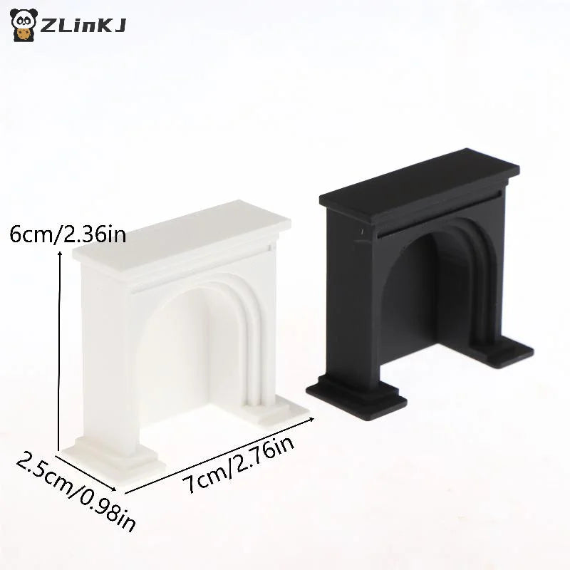 ▶1/12 Dollhouse Mini Fireplace Model Dollhouse Christmas Scene Furniture Decoration Accessories Children Pretend Play Toys Zpaxo