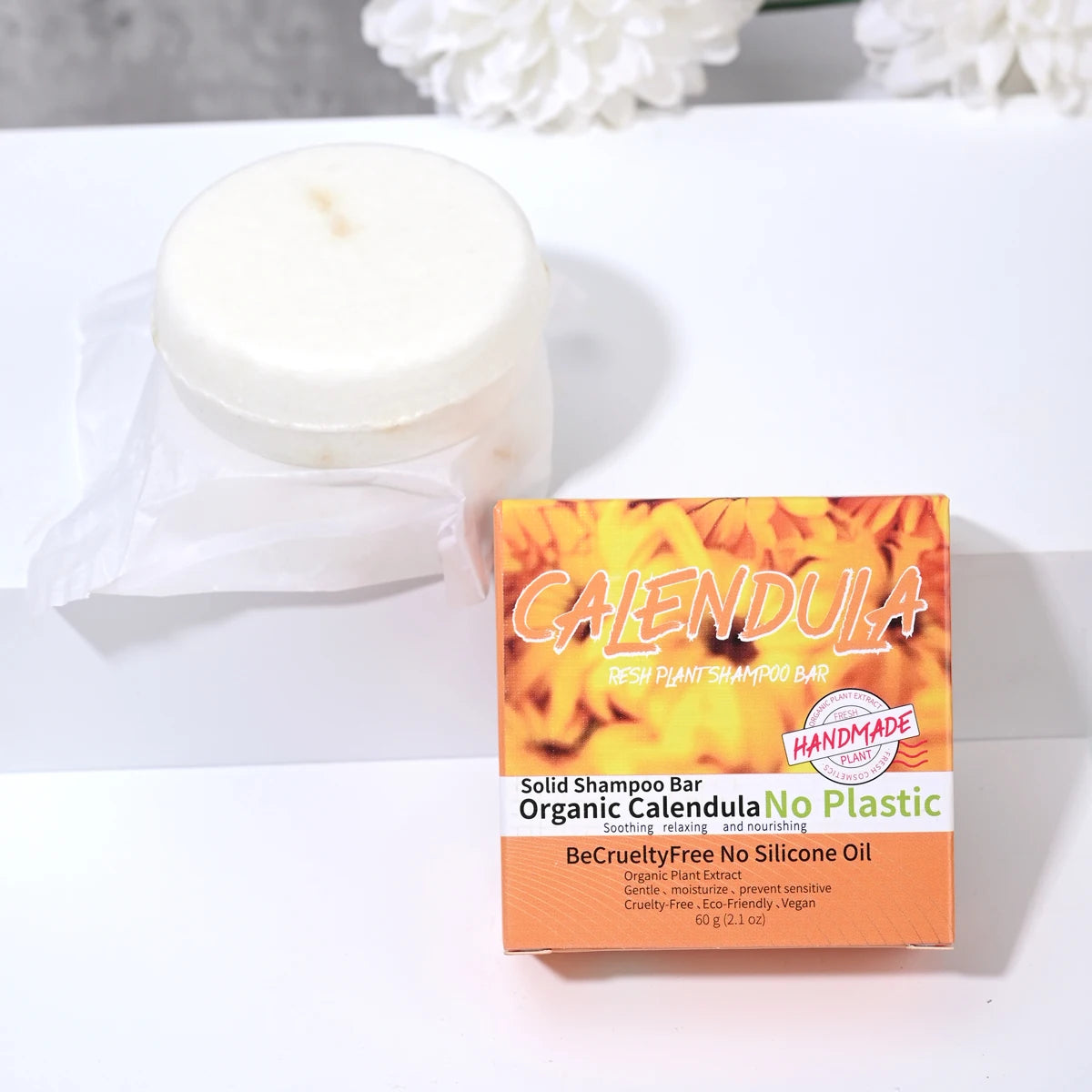 Calendula Essential Oil Shampoo Soap – Oil Control & Moisture Handmade Shampoo Bar Zpaxo