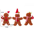 3-Pack Gingerbread Man Christmas Tree Ornaments | Xmas Pendants Christmas Ornament Set Zpaxo Men 3pcs