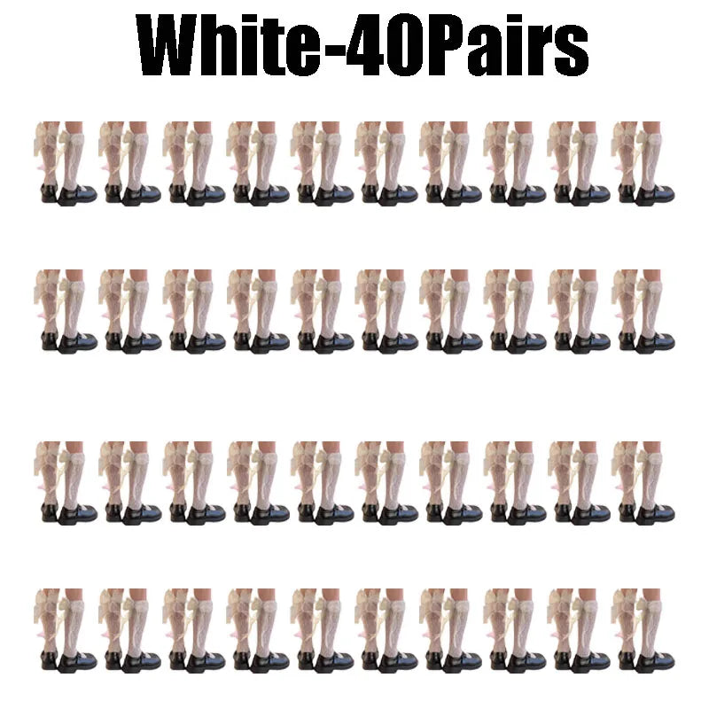 Breathable Lace Bow Over-the-knee Socks Women Sheer Mesh Elastic