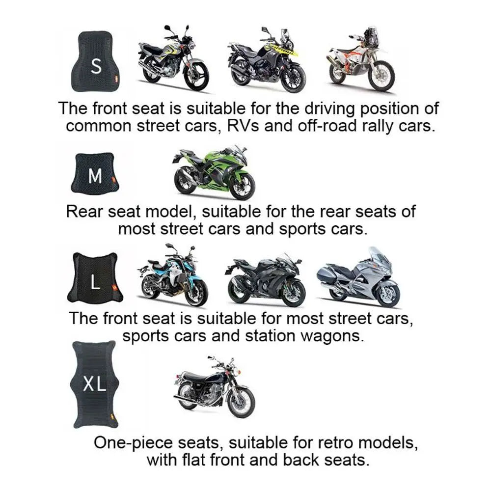 Seat Protection Breathable Saddle Cover Motorcycle Cushion Mounting Zpaxo