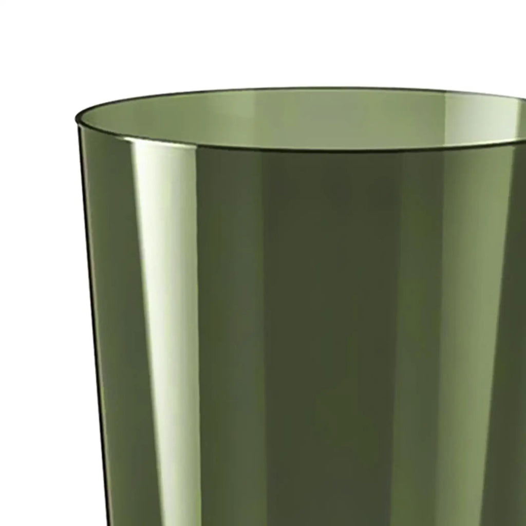 Waste Paper Bin Rubbish Bin Clear Round Dustbin Trash Can for Dressing Table Office Bedroom Kids Room Zpaxo
