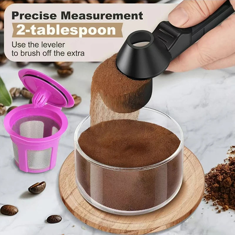 Coffee Scoop Funnel Reusable K-cup Pot 2 Tablespoon Capacity Zpaxo