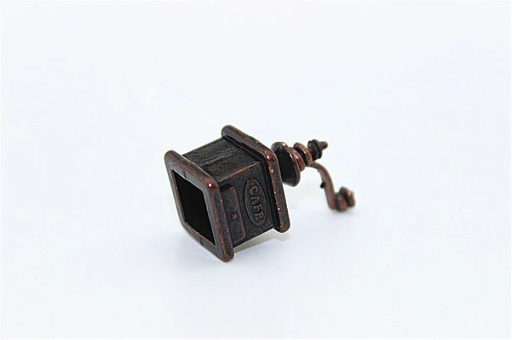 ▶1Pc 1/12 Dollhouse Miniature Kitchen Vintage Coffee Grinder For Doll Gift Zpaxo